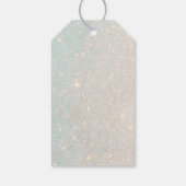 Modern Glitter Ombre Merry Kerstmis Cadeaulabel (Achterkant)