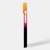 Modern Glitter Ombre Monogram Black Case-Mate iPhone Case (Achterkant / Links)