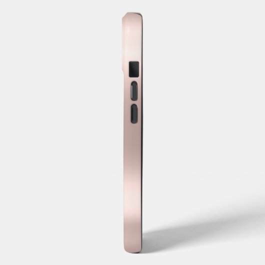 Modern Glitter Ombre Roos Gold Monogram Case-Mate iPhone Case (Achterkant / Links)