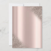 Modern Glitter Ombre Roos Goud Sweet 16 Kaart (Achterkant)