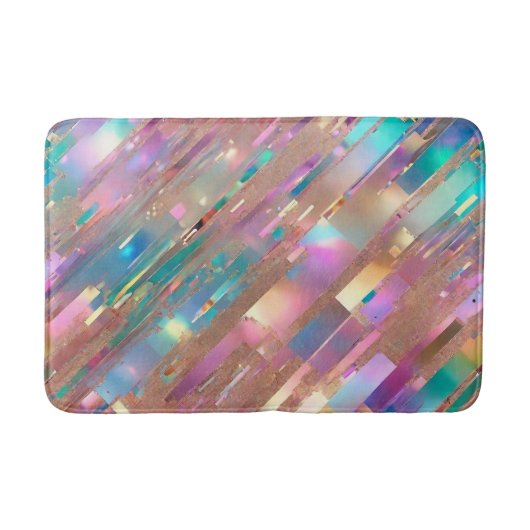 Modern Glitter Opal Holografisch Collectie Badmat (Voorkant)