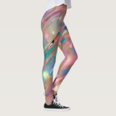 Modern Glitter Opal Holografisch Collectie Leggings (Rechts)