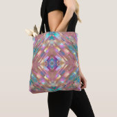 Modern Glitter Opal Holografisch Collectie Tote Bag (Dichtbij)