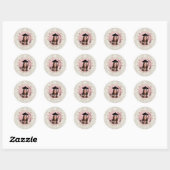 Modern Glitter Photo Afstuderen Ronde Sticker (Vel)