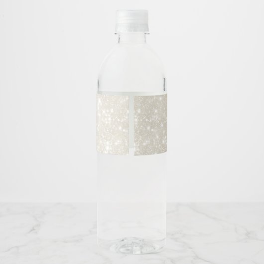 Modern Glitter Photo Afstuderen Waterfles Etiket (Achterkant)
