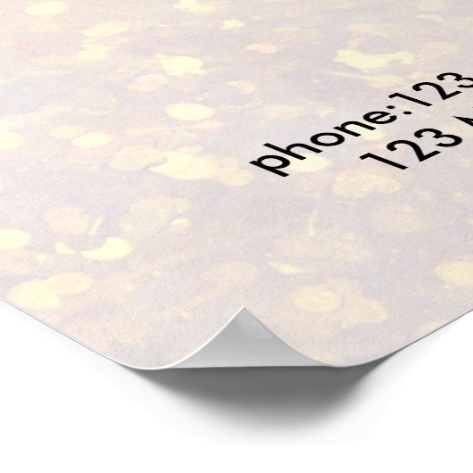 Modern Glitter Pricelist Poster (Hoek)