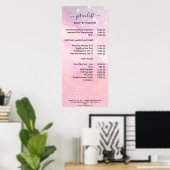 Modern Glitter Pricelist Poster (Thuiskantoor)