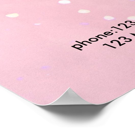 Modern Glitter Pricelist Poster (Hoek)