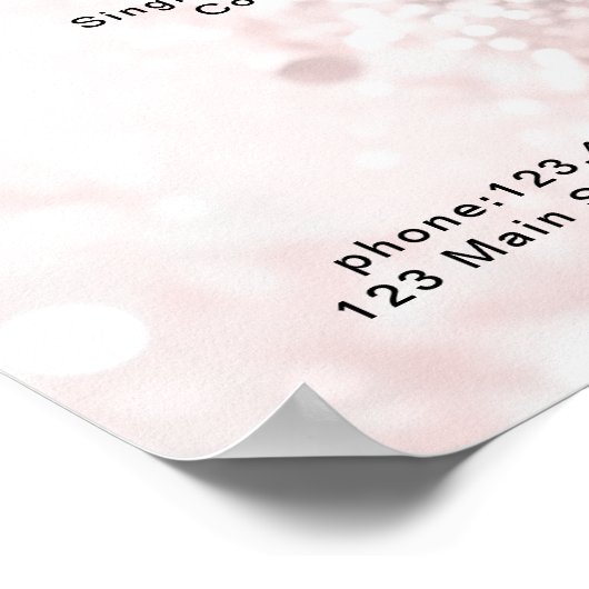 Modern, glitter prijslijst Poster (Hoek)