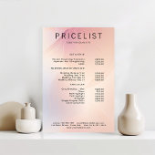 Modern, glitter prijslijst Poster