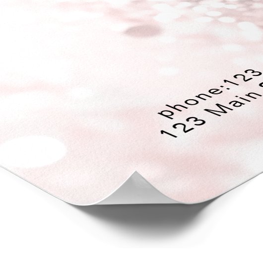 Modern, glitter prijslijst Poster (Hoek)