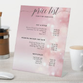 Modern, glitter prijslijst Sign Reclamebord Met Voetstuk (Insitu)