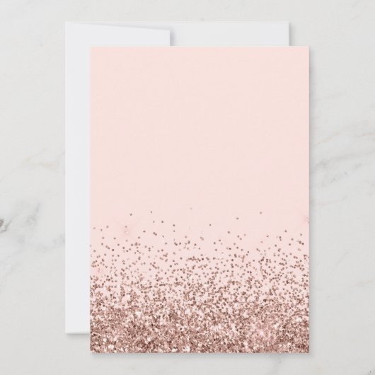 Modern Glitter Roos Gouden Ballon 13e Verjaardag Kaart (Achterkant)