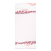 Modern, glitter, roze prijslijst reclamekaart (Achterkant)