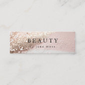 Modern Glitter Salon Mini Visitekaartje (Voorkant)