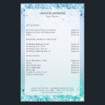 Modern Glitter Salon Price List Flyer<br><div class="desc">Moderne,  glitter,  salon,  prijslijst. Geef uw product in een paar minuten uit door uw gegevens toe te voegen. U kunt het lettertype/de kleur/de positie wijzigen door het lettertype "verder aan te passen".</div>