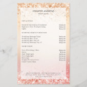 Modern Glitter Salon Price List Flyer (Voorkant)