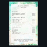 Modern Glitter Salon Price List Flyer<br><div class="desc">Moderne,  glitter,  salon,  prijslijst. Geef uw product in een paar minuten uit door uw gegevens toe te voegen. U kunt het lettertype/de kleur/de positie wijzigen door het lettertype "verder aan te passen".</div>