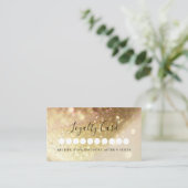 Modern Glitter Salon & Spa Loyalty Kaart Visitekaartje (Staand voorkant)