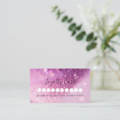Modern Glitter Salon & Spa Loyalty Kaart Visitekaartje (Staand voorkant)