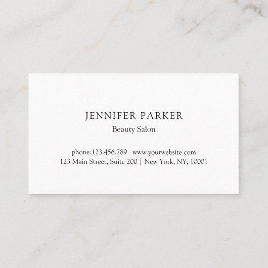 Modern Glitter Salon & Spa Loyalty Kaart Visitekaartje (Achterkant)