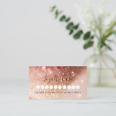Modern Glitter Salon & Spa Loyalty Kaart Visitekaartje (Staand voorkant)