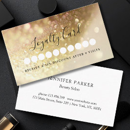 Modern Glitter Salon & Spa Loyalty Kaart Visitekaartje