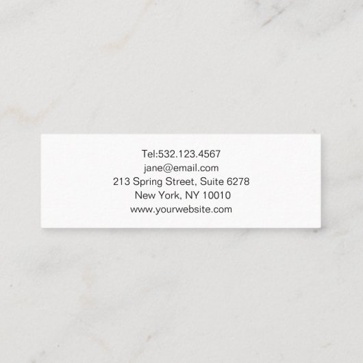 Modern Glitter Salon Visitekaartje (Achterkant)