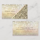 Modern Glitter Sequins Abstracte Bokeh Visitekaartje (Voorkant / Achterkant)