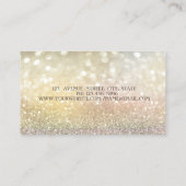 Modern Glitter Sequins Abstracte Bokeh Visitekaartje (Achterkant)