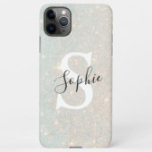 Modern Glitter Spark | Personal Initiaal Girly iP iPhone Hoesje (Achterkant)