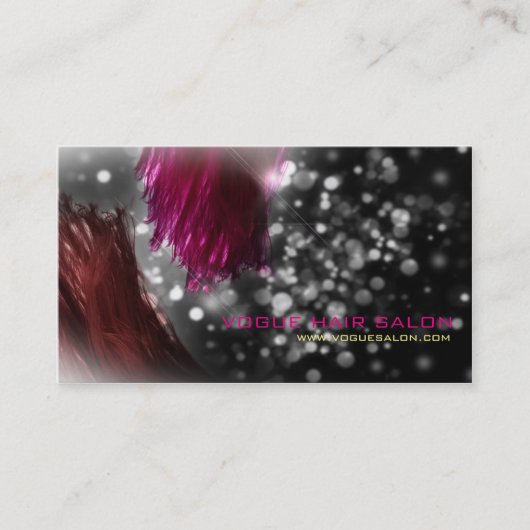 Modern Glitter Sparkle Hair Stylist Visitekaartje (Voorkant)