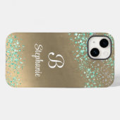 Modern Glitter Sparkle Stars Gold Case-Mate iPhone Case (Achterkant (horizontaal))