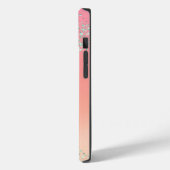 Modern Glitter Sparkle Stars Peach Sinaasappel Mag Case-Mate iPhone Case (Achterkant / Links)