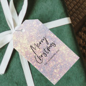 Modern Glitter Sparkles Merry Kerstcadeau Labels Cadeaulabel
