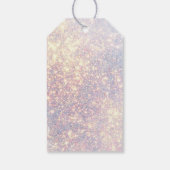 Modern Glitter Sparkles Merry Kerstry Cadeaulabel (Achterkant)