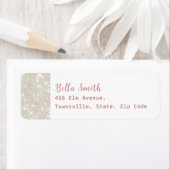 Modern Glitter Stoffig Roze Afstudeerder Retouradr Etiket (Insitu)