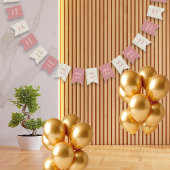 Modern Glitter Stoffig Roze Afstuderen Vlaggetjes