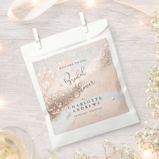 Modern, glitter Vrijgezellenfeest Bedankzakje (Geknipt)