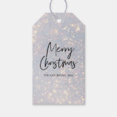 Modern Glitter Vrolijk kerstcadeau Labels Cadeaulabel (Voorkant)