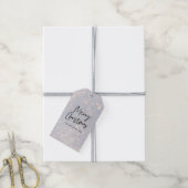 Modern Glitter Vrolijk kerstcadeau Labels Cadeaulabel (Met Touw)