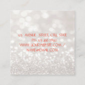 Modern Glittery Bokeh, Lips, Lashes, Makeup Vierkante Visitekaartje (Achterkant)