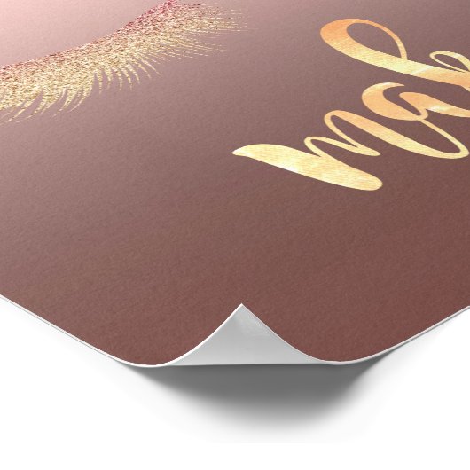 Modern Glittery Lashes, Makeup artiest Poster (Hoek)