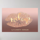 Modern Glittery Lips, Kiss, Makeup kunstenaar Poster (Voorkant)