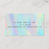 Modern, glittery Lips, Makeup artiest Holographic Visitekaartje (Achterkant)