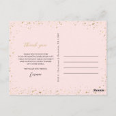 Modern Glitz Afstuderen foto dank u Briefkaart (Achterkant)