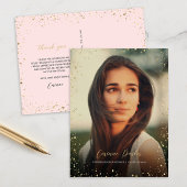 Modern Glitz Afstuderen foto dank u Briefkaart