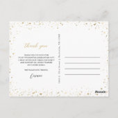 Modern Glitz Afstuderen foto dank u Briefkaart (Achterkant)