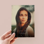 Modern Glitz Afstuderen Foto Folie Aankondiging