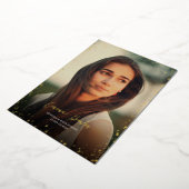 Modern Glitz Afstuderen Foto Folie Aankondiging (Gedraaid)